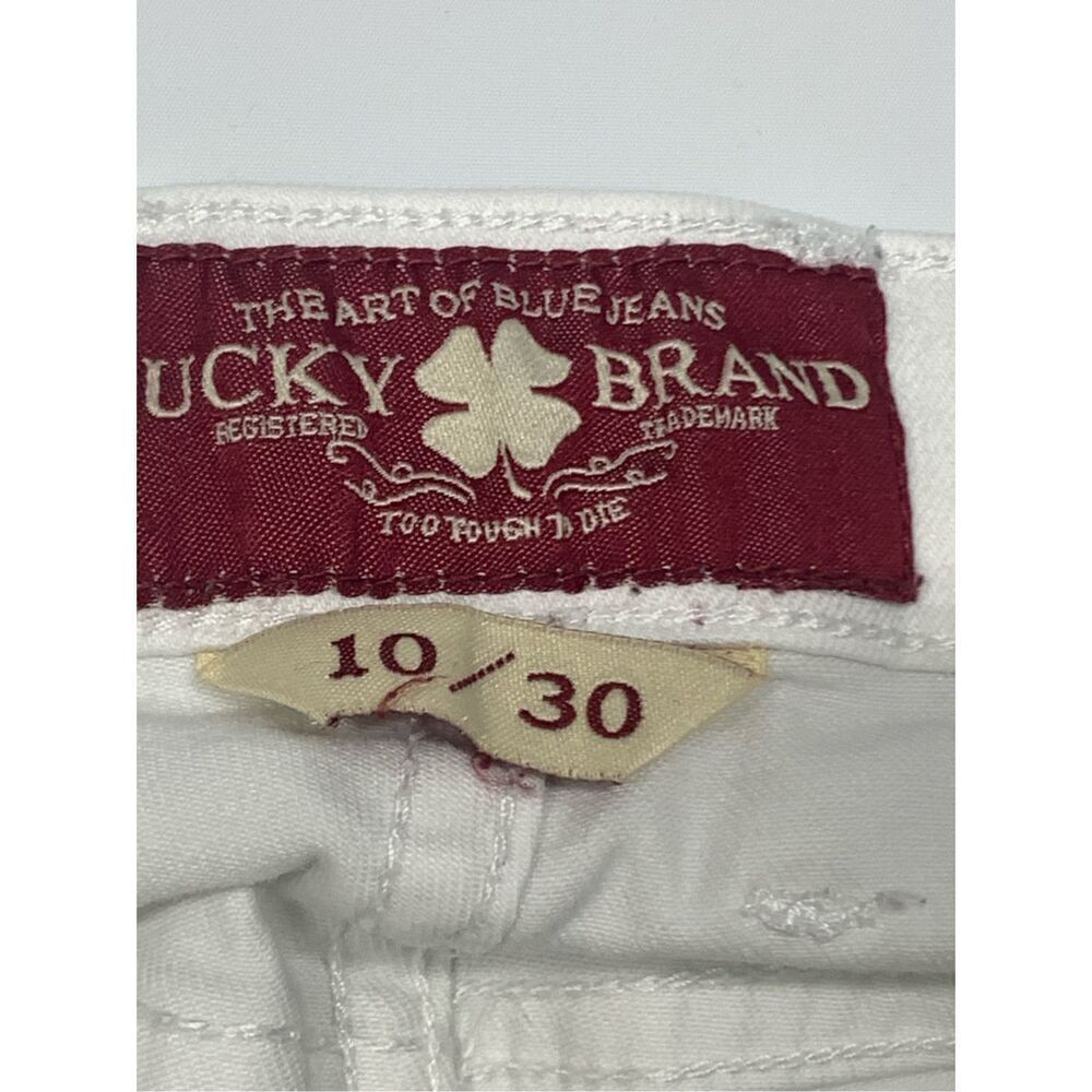 006 lucky brand white denim jean sweet’n crop size 10/30 - Picture 6 of 8